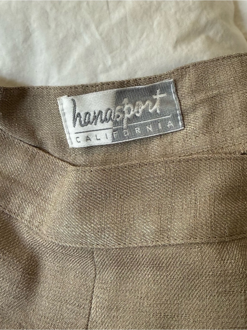 Vintage 90s High-Waist Pleated Tan Trousers Womens medium - Picture 5 of 5